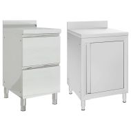 Кухненски шкафове за търговци, 2 бр., неръждаема стомана