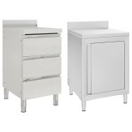 Търговски кухненски шкафове, 2 бр, неръждаема стомана