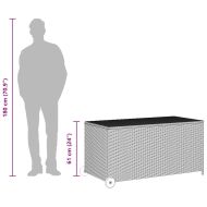 Градинска кутия за съхранение светлосива 120x65x61 см полиратан
