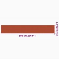 Балконски параван, оранжев, 75x500 см, HDPE