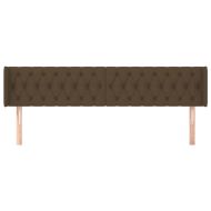 Горна табла за легло, тъмнокафява, 203x16x78/88 см, плат