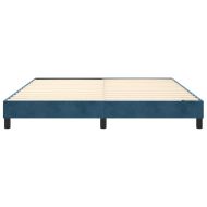 Рамка за легло с пружини, тъмносиня, 180x200 см, кадифе