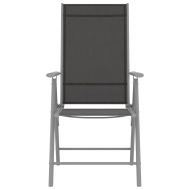 Сгъваеми градински столове, 2 бр, Textilene, черни