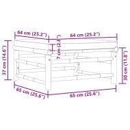 Градинска табуретка с кремавобяла възглавница, бамбук
