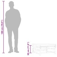 Градинска табуретка с кремавобяла възглавница, бамбук