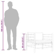 Градински диван с кремавобели възглавници бамбук