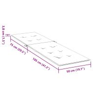 Възглавница за стол шезлонг червена (75+105)x50x4 см