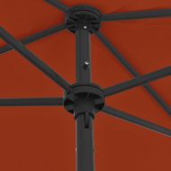 Плажен чадър, теракота, 180x120 см