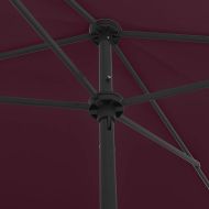 Плажен чадър, бордо червено, 200x125 см