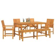 Комплект за хранене в градината 6 pcs Кафяво