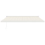 Прибираща се тента кремава 4x3 м плат и алуминий