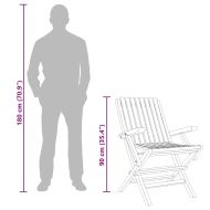 Сгъваеми градински столове, 4 бр, 61x67x90 см, тик масив