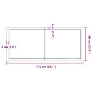 Плот за баня светлокафяв 140x60x(2-6) см обработено дърво масив