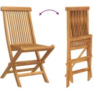 Комплект за хранене в градината 7 pcs Кафяво Тиково дърво масив