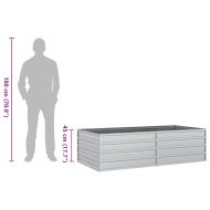 Повдигната градинска леха, 160x80x45 см, стомана, сребриста