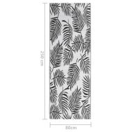 Килим за открито, ARAKIL черен, 80x250 см, PP