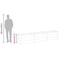 Градинска повдигната леха, 300x50x54 см, WPC, сива