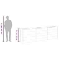 Градинска повдигната леха, сива, 300x50x91 см, WPC