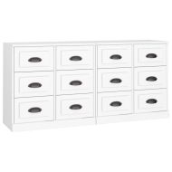 Сайдборди, 2 бр, бели, инженерно дърво