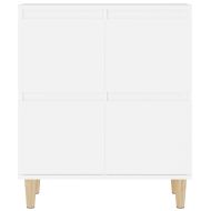 Сайдборд, 3бр, бяло, 60x35x70 см, инженерно дърво