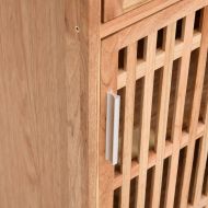 Комплект мебели за баня, 3 части, масивна орехова дървесина