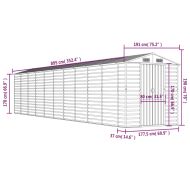 Градинска барака зелена 191x895x198 см поцинкована стомана