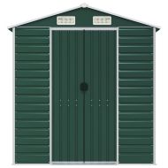 Градинска барака зелена 191x980x198 см поцинкована стомана