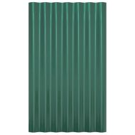 Покривни панели 36 бр поцинкована стомана зелени 60х36 см