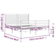 Рамка за легло с табла King Size масивно дърво