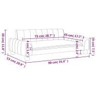 Детски диван, таупе, 90x53x30 см, текстил