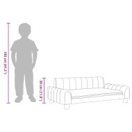 Детски диван, таупе, 90x53x30 см, текстил