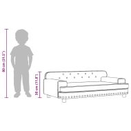 Детски диван, кремава, 90x53x30 см, кадифе