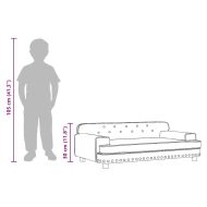 Детски диван, кремава, 90x53x30 см, кадифе