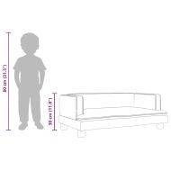 Детски диван черен 80x45x30 см изкуствена кожа