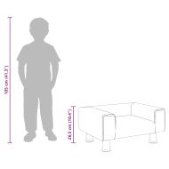 Детски диван, светлосив, 50x40x26,5 см, кадифе