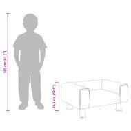 Детски диван, Тъмносив, 50x40x26,5 см, кадифе