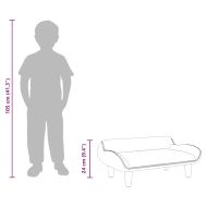 Детски диван, розов, 70x40x24 см, кадифе