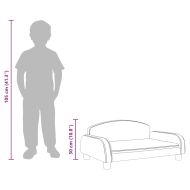 Детски диван, Тъмносив, 70x45x30 см, текстил