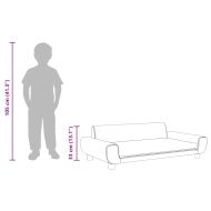 Детски диван, тъмносив, 100x54x33 см, кадифе