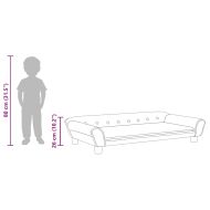 Детски диван, черно, 100x50x26 см, кадифе