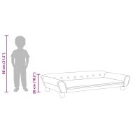 Детски диван, кафяв, 100x50x26 см, кадифе