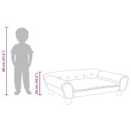 Детски диван, кафяв, 70x45x26 см, кадифе