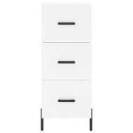 Висок шкаф, бял, 34,5x34x180 см, инженерно дърво