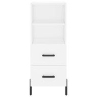 Висок шкаф, бял, 34,5x34x180 см, инженерно дърво