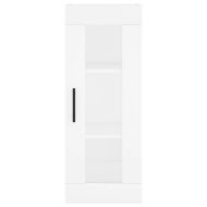 Висок шкаф, бял, 34,5x34x180 см, инженерно дърво