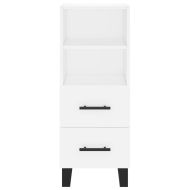 Висок шкаф, бял, 34,5x34x180 см, инженерно дърво