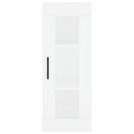 Висок шкаф, бял, 34,5x34x180 см, инженерно дърво