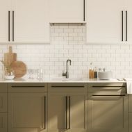 Дръжки за шкафове, 20 бр, черни, 480 мм, неръждаема стомана