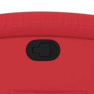 Изправящ реклайнер стол, червен, изкуствена кожа