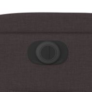 Електрически реклайнер стол, тъмнокафяв, текстил